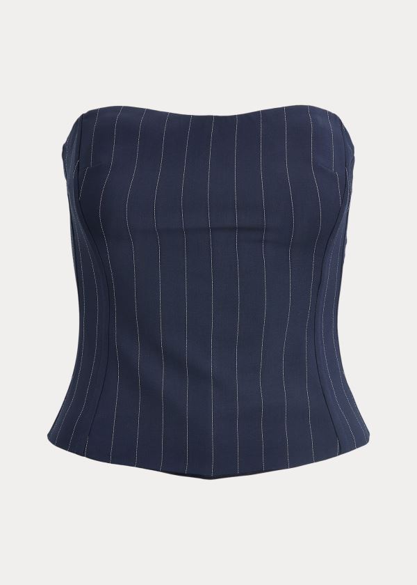 Camisa Ralph Lauren Eliza Striped Wool Bustier Mulher 36407-ZJVR